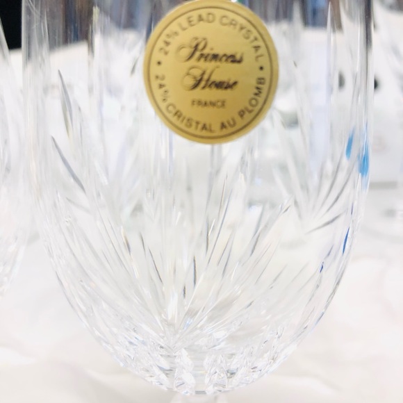 HIGHLIGHTS 2 CRYSTAL PRINCESS HOUSE WINE GLASSES BRAND NEW WITH TAGS - Picture 10 of 16